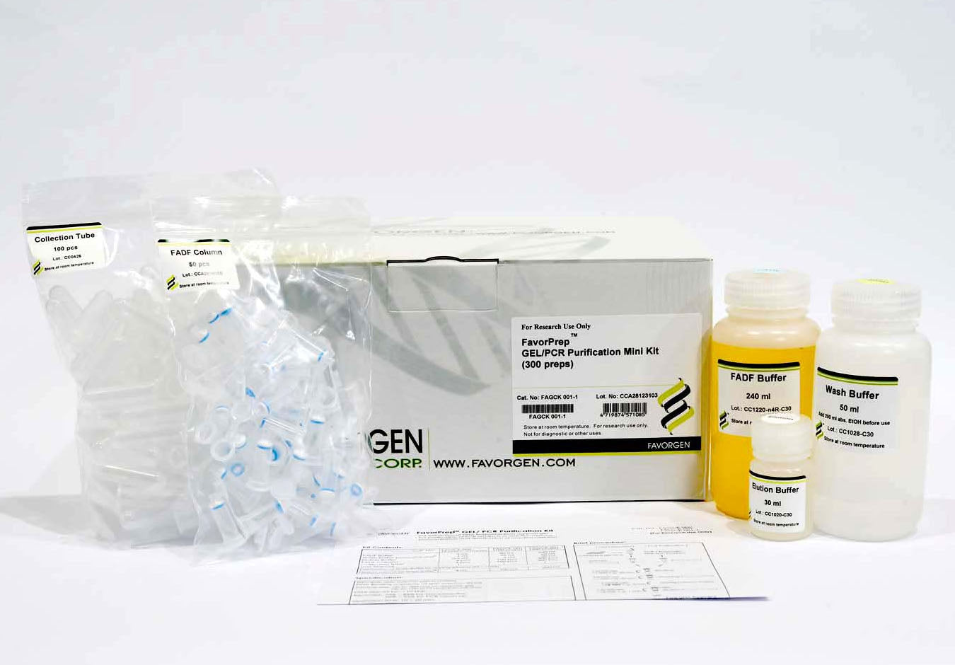 FavorPrep™ GEL/PCR Purification Mini Kit (100 Prep)